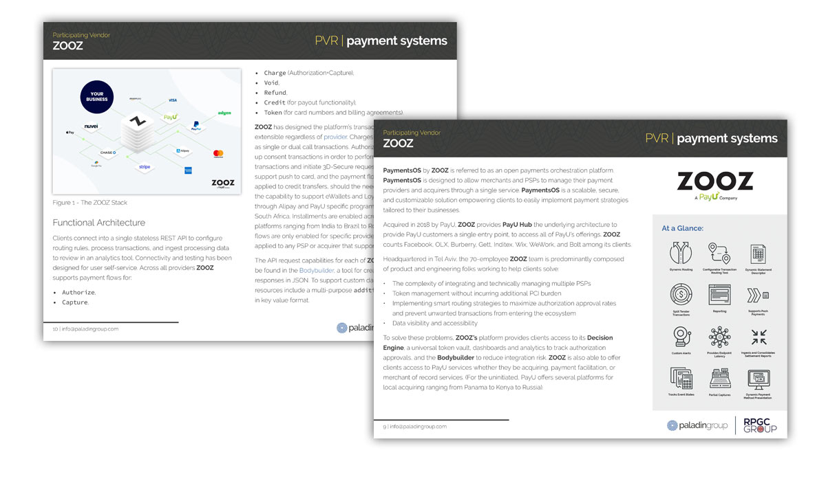 Paladin Vendor Report - Payment Systems Sample